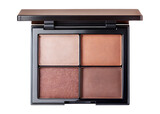 Fourshade eyeshadow palette isolated on transparent background