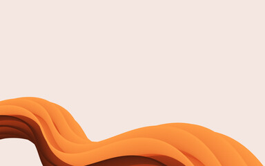 Poster - orange wave background