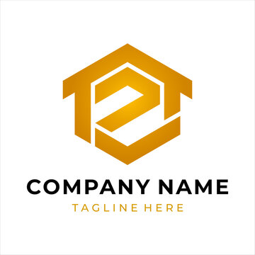 The logo design combines the letter z and a house, using gold color.