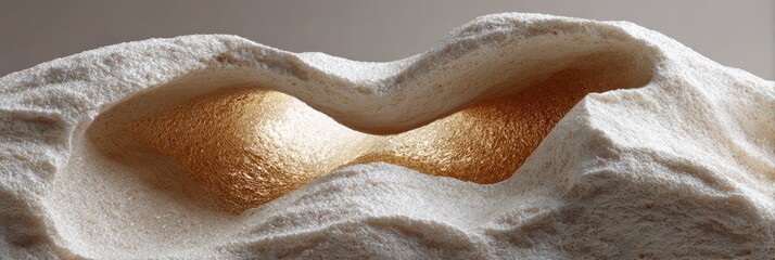 Aufkleber - Luxurious Magma Chamber Visualization in Champagne Gold and Ivory Cream Editorial Geothermal Energy Concept Showcasing Earths Core Power and Sustainable Innovation