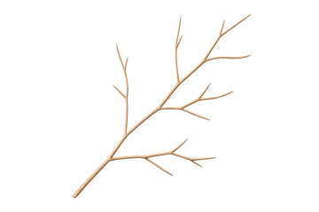 Fototapete - Photorealistic dry tree branch isolated on transparent background, perfect for nature-themed designs