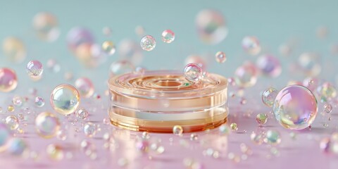 Aufkleber - Cylindrical Quantum Processor with Scattered Light Particles on Textured Circuit Surface - Advanced Quantum Computing Breakthrough for Tech Innovation