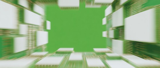 Aufkleber - Quantum Internet Microchip on Computer Motherboard with Glowing Circuits and High-Precision Components for Advanced Digital Innovation and Next-Gen Processing