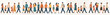 © Pandaman1102 - Vector Set image of people walking man woman a woman carrying a baby and children