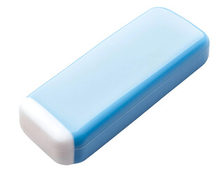 Poster - 3D Of Light Blue Rectangular Case on Transparent Background