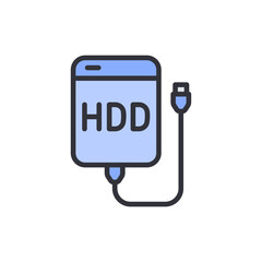 Poster - Stylized Hard Disk Drive Illustration Representing Computer Data Storage