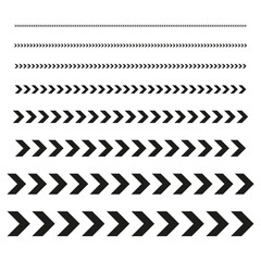 Poster - Direction arrows set. Navigation pointer collection. Vector movement indicators. Black white symbols.