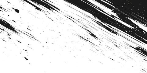 Poster - A close up view of a textured surface with pattern, Diagonal black and gray scratches or streaks on a lighter background, The texture resemble worn or scratched material such as painted design.
