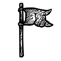 Poster - Hand Drawn Sketchy Flag Pennant Banner Symbol Element