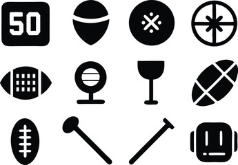 Leinwandbilder - A flat icon set featuring team sports graphics for web and app design projects