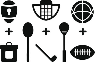 Leinwandbilder - High quality flat design icon set featuring various team sports ideal for websites or applications