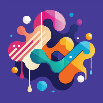 Abstract vector banners. Geometric liquid forms. Vector set of abstract creative backgrounds in minimal trendy style with copy space for text 