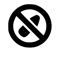 Poster - Simple Glyph Pill Cross Mark Sign Shape Icon for Healthcare