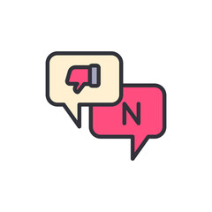 Poster - Social Media Feedback Illustration Featuring Negative Reaction And Opinion