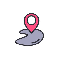 Poster - Stylized Pinpoint Icon Symbolizing Location Or Navigation Concept