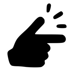 Poster - Minimalist Simple Finger Snap Gesture Action Hand Sign Icon Symbol