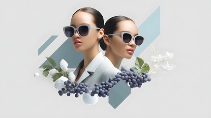 Poster - The integration of Generative AI with Apple Intelligence presented in a magazine photography style. Focus on visually appealing, high-contrast images of AI technology seamlessly integrated with Apple