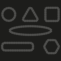 Poster - Geometric shapes collection. Abstract form elements. Vector design symbols. Modern graphic set.