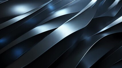 Poster - Futuristic abstract background with flowing waves in deep blue tones and light reflections, futuristic form able background
