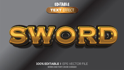 Poster - 3d text effect sword