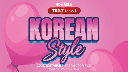 Poster - 3d text effect korean