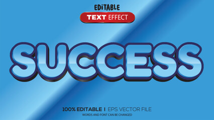 Poster - 3d text effect success
