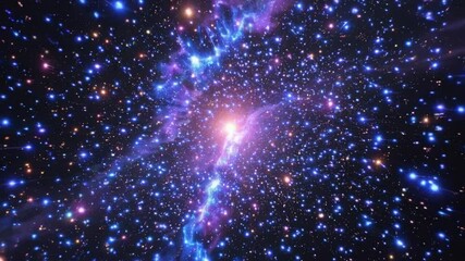Poster - Galactic beauty cosmic nebula glowing star vibrant universe deep space colorful light, galaxy nebula star universe glowing