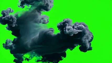 Wall Mural - cloud dark smoke green background providing intense cinematic transitions action packed visual projects