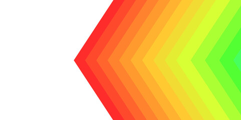 Poster - Abstract Gradient Geometric shape for Minimal Background. Modern shiny Multi-colored geometric shape overlay pattern background and arrow with copy space, vector illustration. use for banner, pattern.
