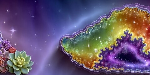 Poster - purple flower in water drops