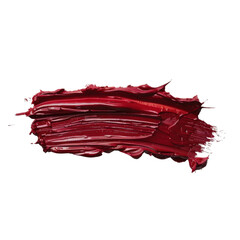 Poster - Vibrant red paint smear showcases rich texture and depth, perfect for artistic projects or design elements Transparent background or png
