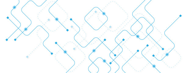 Aufkleber - Abstract futuristic technology background. Technology background with crossed lines and dots.