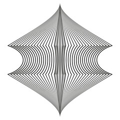 Poster - Diamond shaped form. Geometric vector illustration. Angular abstract design. Sharp pointed figure.