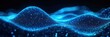 © dhita - A digital blue wave of glowing particles forms a dynamic, flowing pattern on a dark background, symbolizing data or futuristic technology.
