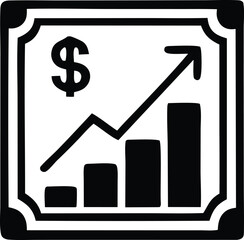 Poster - Financial growth chart showing increasing profits and revenue