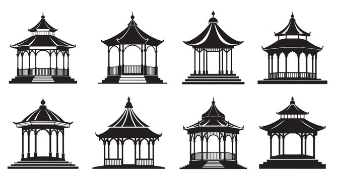 pavilion silhouette vector illustration pavilion silhouette vector pavilion silhouette 