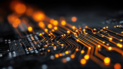 Poster - Glowing circuit board technology