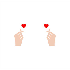 Fototapete - mini i love you hand clip art in pink color ,korean heart finger i love you sign icon vector line art illustration sticker design social media, i heart you ... See More

