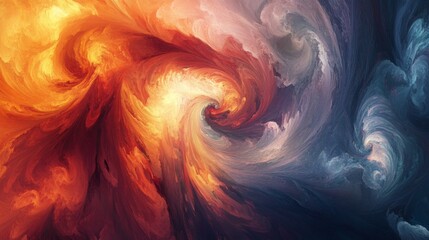 Poster - An abstract background featuring swirling colors and shapes, symbolizing the fluid and dynamic nature of creative thinking and conceptualization.