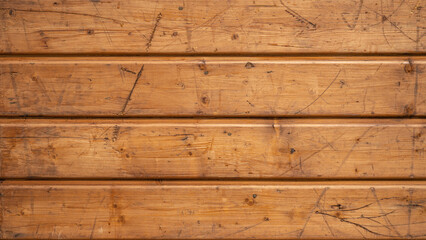 Poster - old brown rustic wooden wall table or floor texture - wood background panorama banner