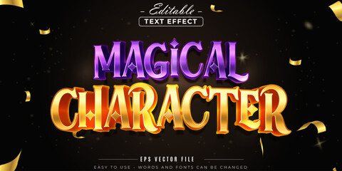 Poster - Magical character shining and glowing editable text effect.