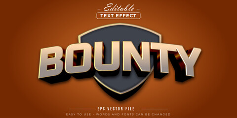 Poster - Editable text effects, elegant bounty embossed font.