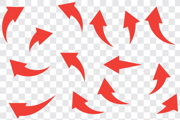 Poster - Black arrows set. Curved arrows. Arrow sign. 