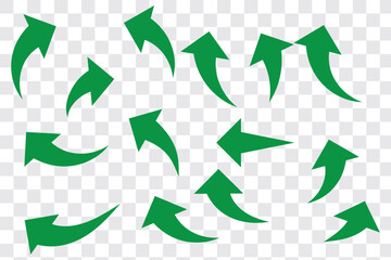 Poster - Black arrows set. Curved arrows. Arrow sign. 