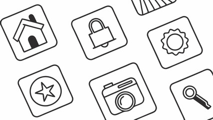 Generated AI Icons A Collection of Simple, Modern Line Art Icons for UI Design