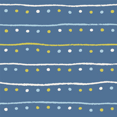 Poster - Abstract seamless pattern, repeating print with doodle scribble subtle stripes, tiny dots, spots. Endless background, hand-drawn texture design in funky modern style. Flat vector illustration