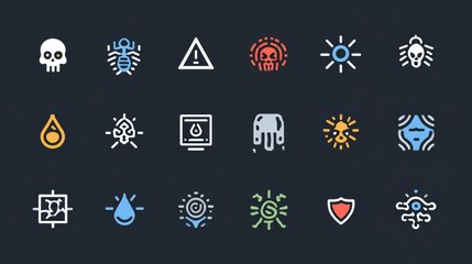 Poster - Understanding Different Types of Malware With Neutral Icons for Clear and Informative Representation