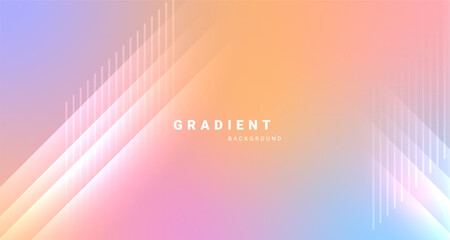 Leinwandbilder - Modern pastel gradient background with diagonal lines 