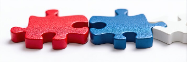 Poster - Collaborating Puzzle Pieces Represent Teamwork and Unity in Creative Problem-Solving