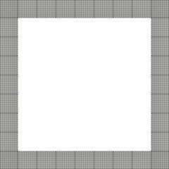 Poster - Decorative square frame. Geometric border vector. Minimal striped outline. Monochrome pattern shape.
